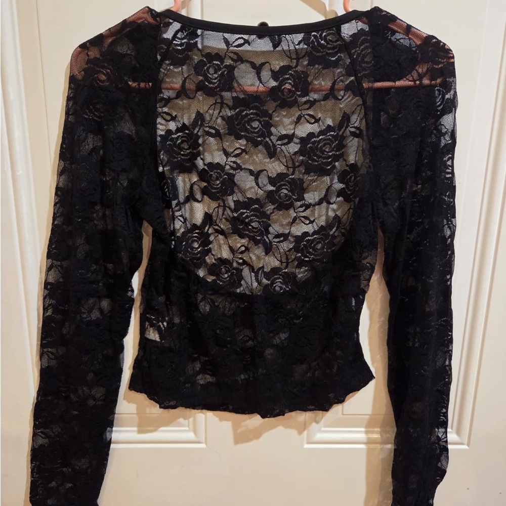 Elegant Black Lace Top